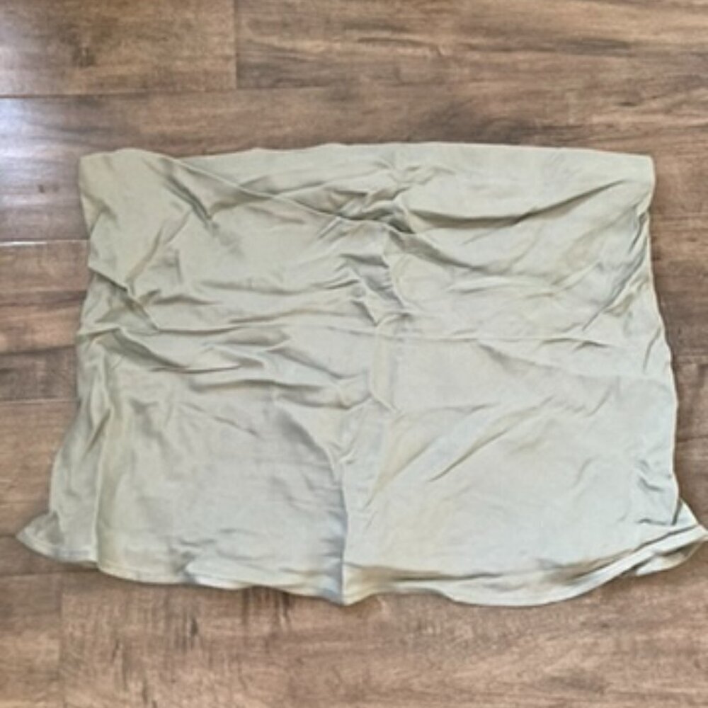 NWT Anthropologie Shine Tube Top Silky Green Sz L - Picture 2 of 6